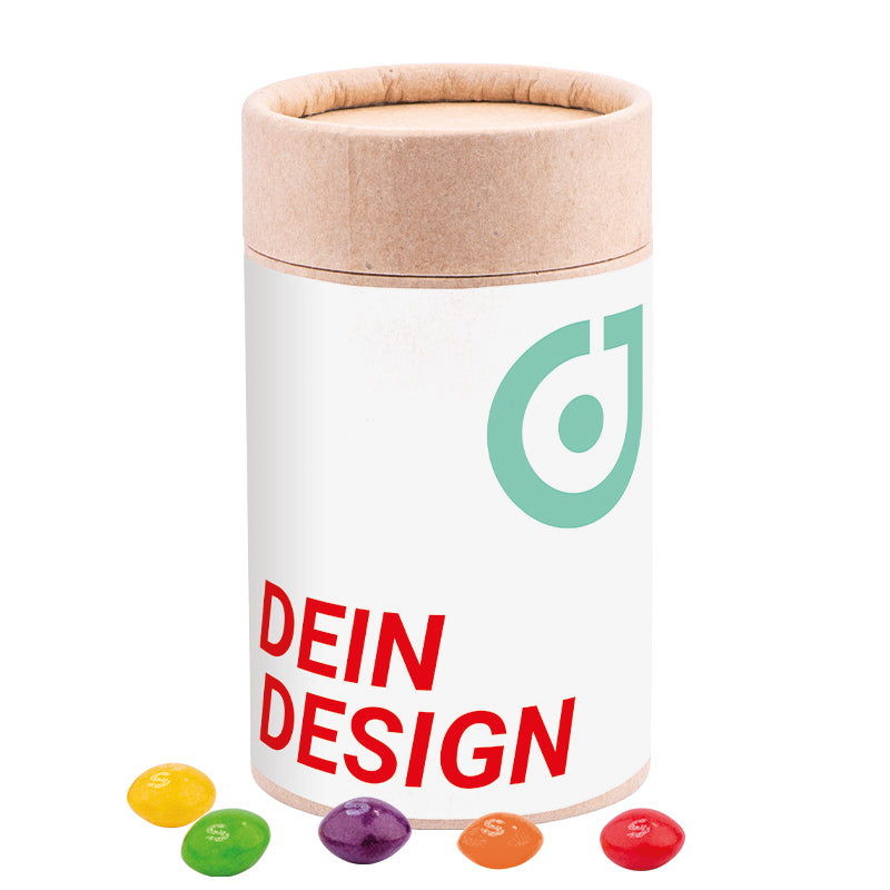 Papierdose Eco Midi mit Skittles Kaubonbons