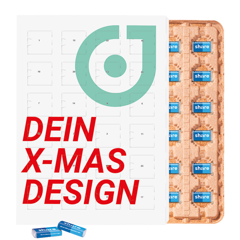 Marken Wand Adventskalender Eco share