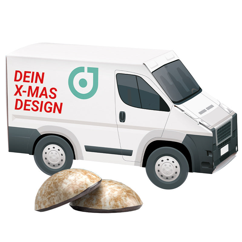 3D present van 4 WEISS mini gingerbreads