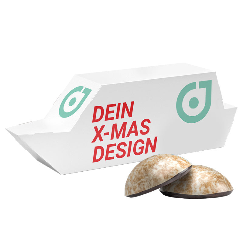 3D Präsent Schiff WEISS 4-er Lebkuchen Mini