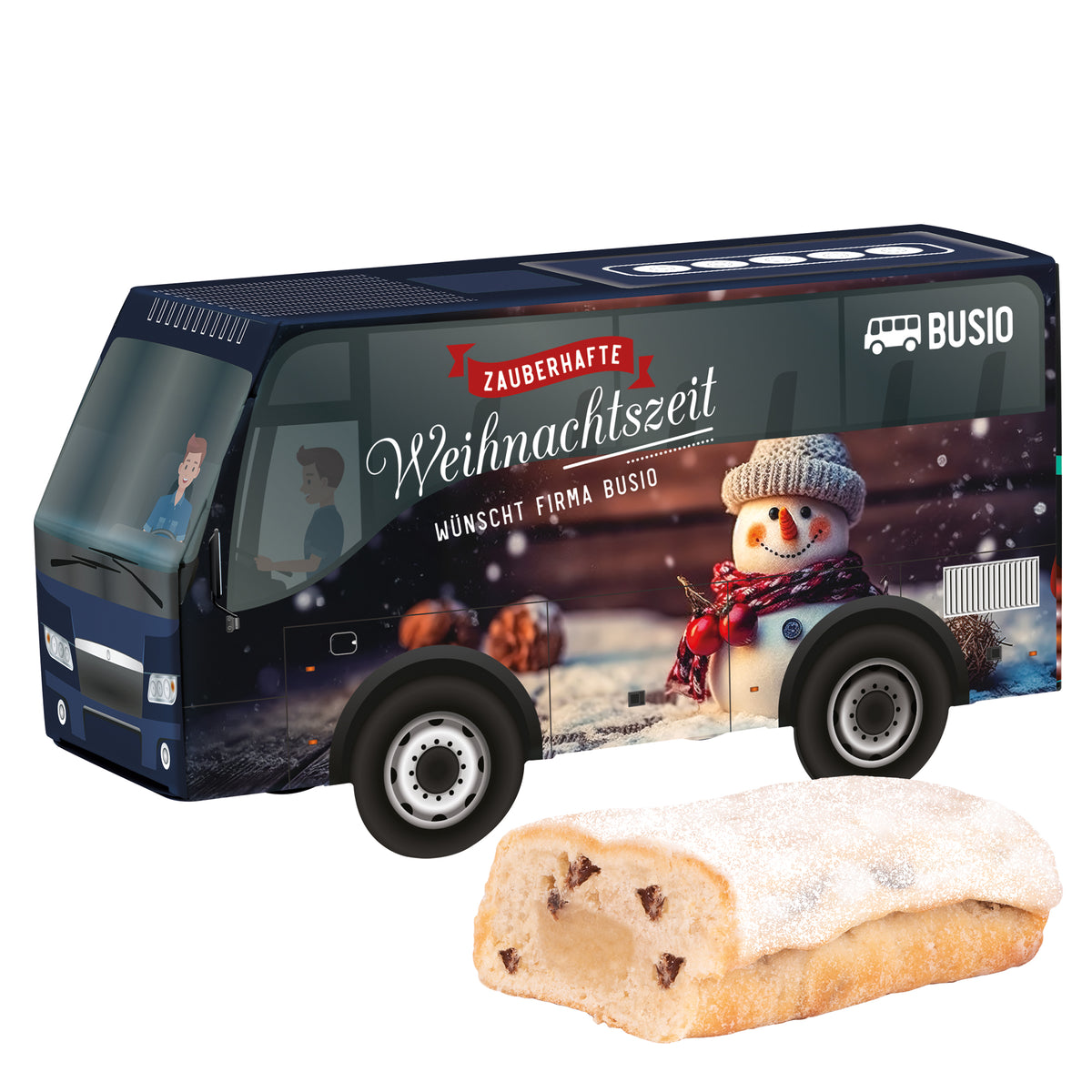 3D Präsent Bus KuchenMeister Ministollen