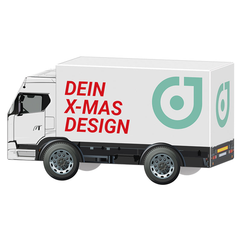 3D Präsent LKW WEISS 4-er Lebkuchen Mini