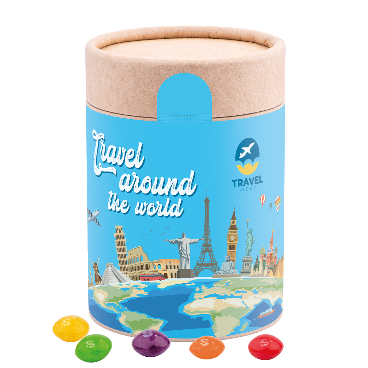 Papierdose Eco Maxi Skittles Kaubonbons