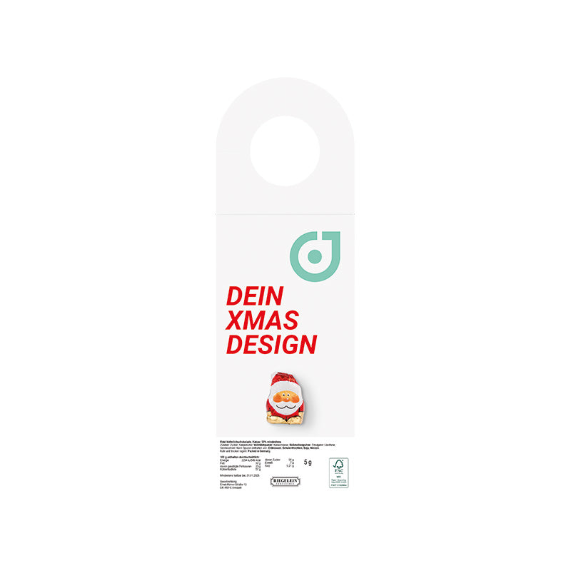 Promotional Tag chocolate Santa Claus