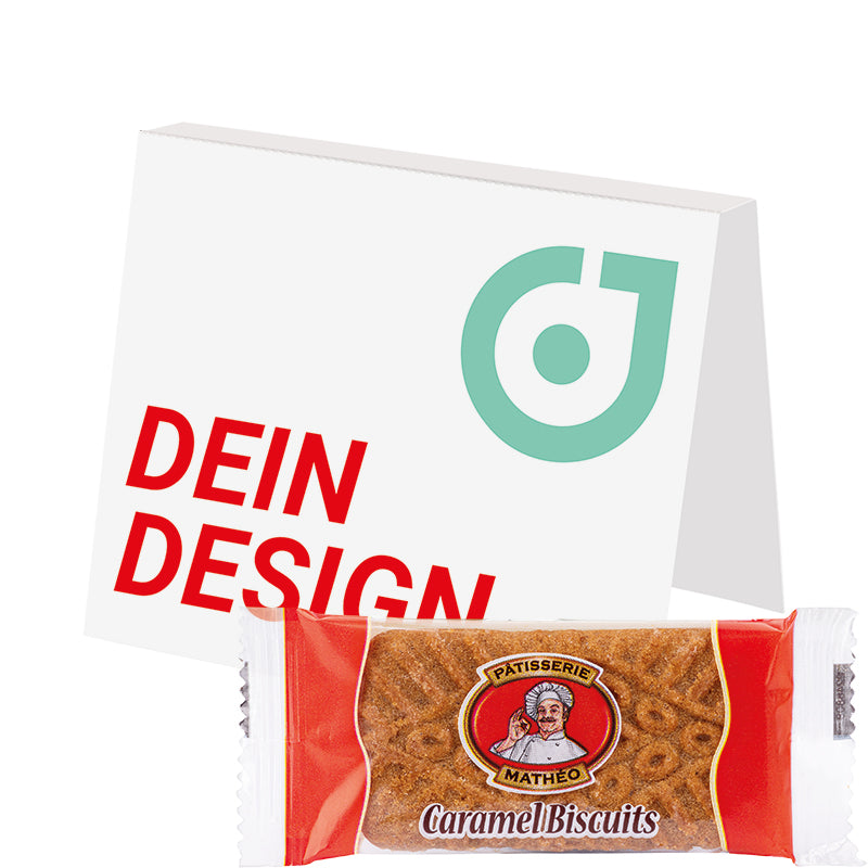 Promotion card midi caramel biscuits