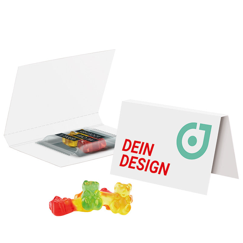 Promotion card business card format Trolli team jelly bears