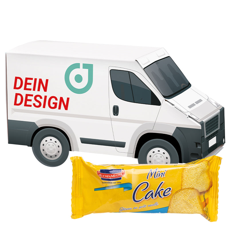 3D Präsent Transporter KuchenMeister Mini Rührkuchen