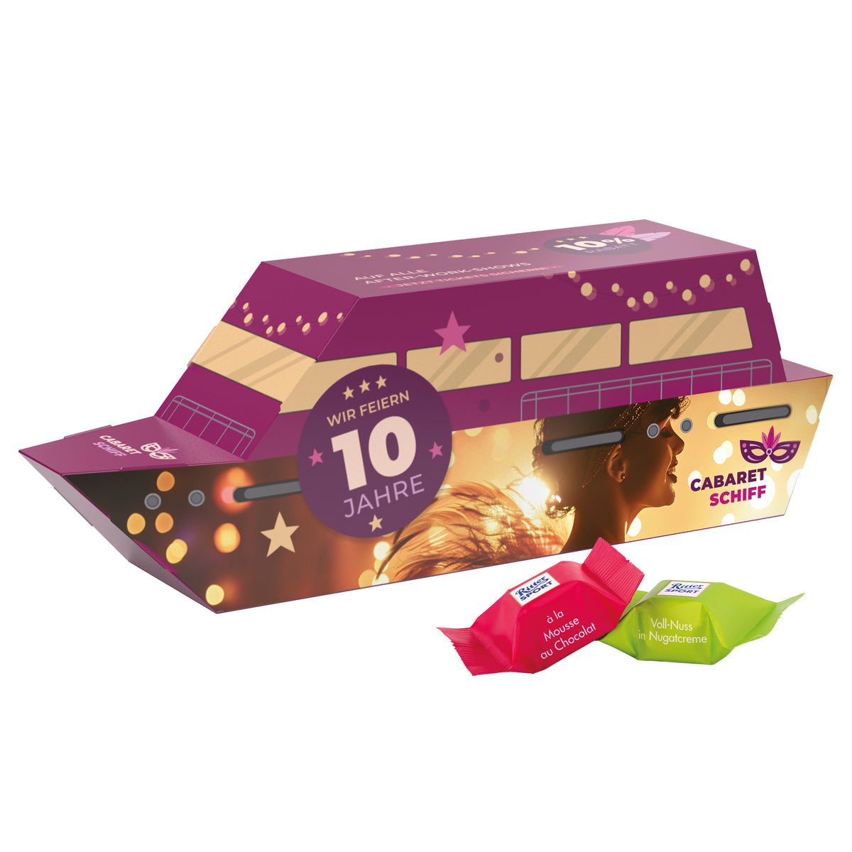 3D present boat chocolate