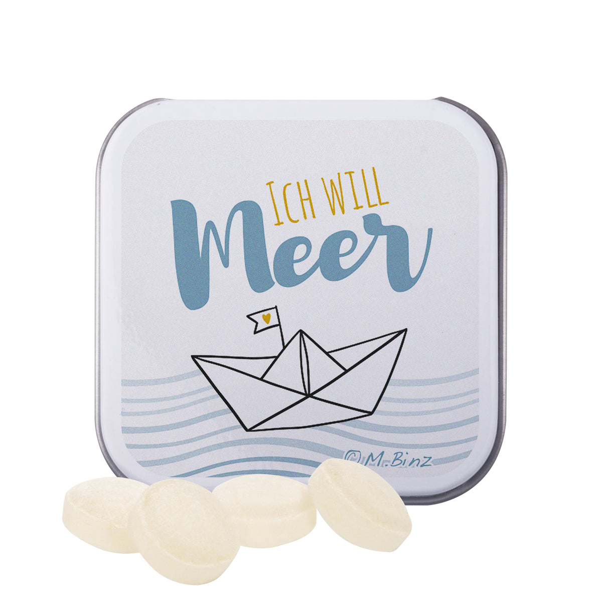 Square tin vegan sweets